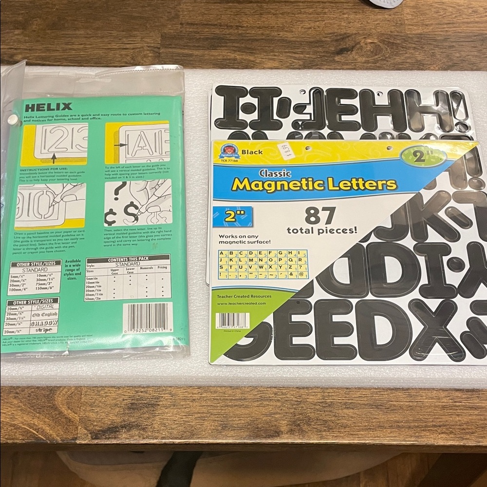 Magnetic Letters Sets & Helix Stencils